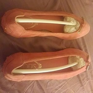 Tods pink ballerina suede 9 1/2